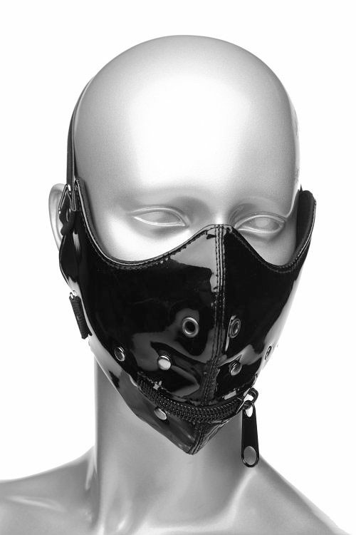 Lektor Zipper Mouth Muzzle Bondage Black