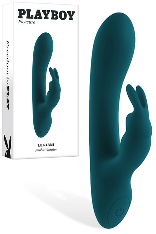 Lil Rabbit 5.7″ Rabbit Vibrator With Clitoral Tickler Rabbit Vibrators Teal