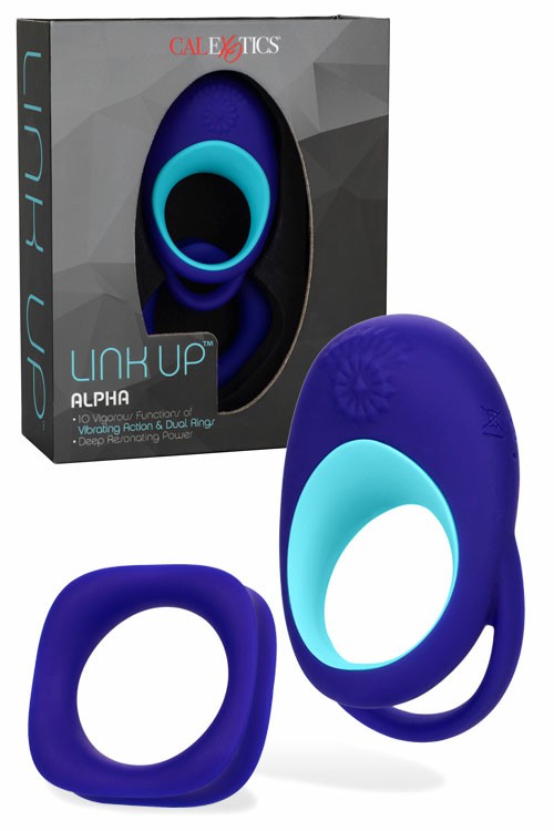 Link Up Alpha Vibrating Couples Ring Couples Rings Blue