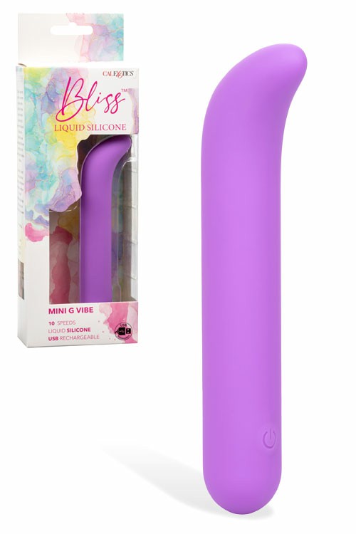 Liquid Silicone 4.25″ Mini G Spot Vibe G-Spot Vibrators Purple