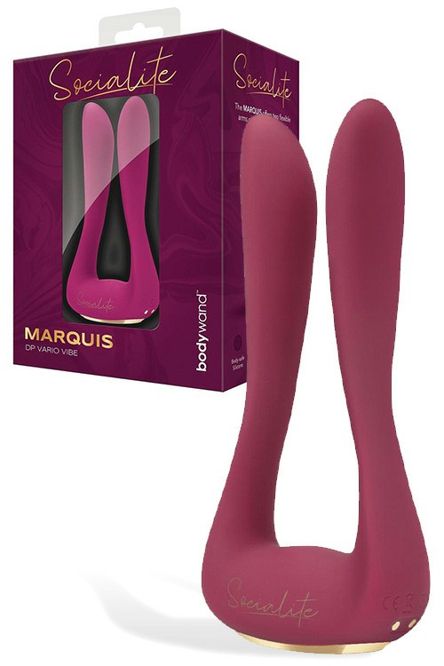 Marquis 4.7″ Dual Penetration Vibrator G-Spot Vibrators Merlot