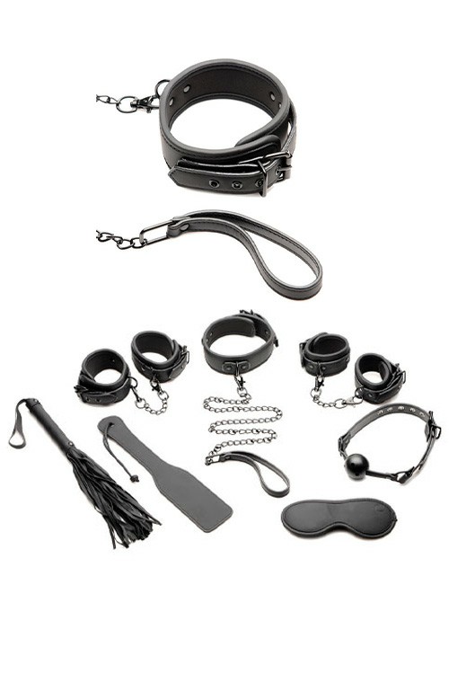 Master Of Kink 10 Piece Deluxe Bondage Set Bondage Black