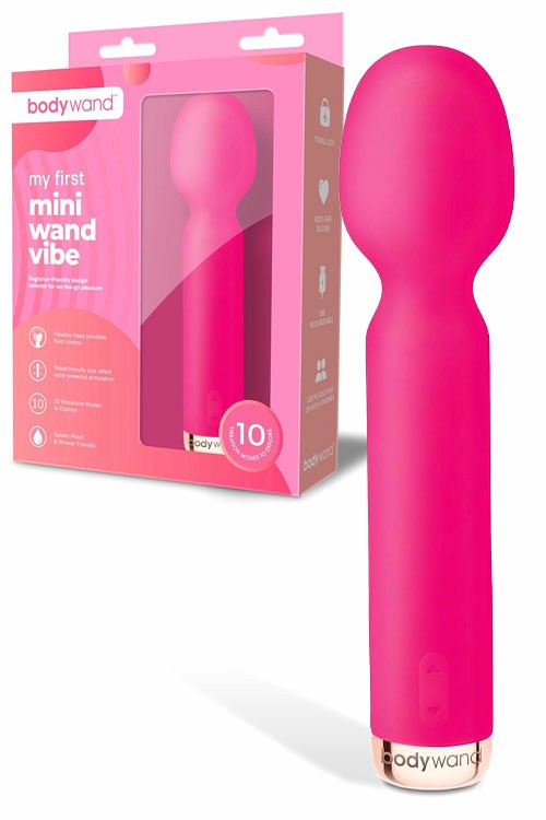 My First Mini Wand Vibe 6.45″ Wand Massager Vibrators Rose