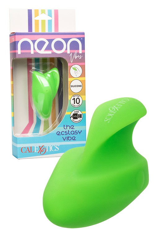 Neon Ecstasy 2.75″ Finger Vibrator Clitoral Vibrators Green