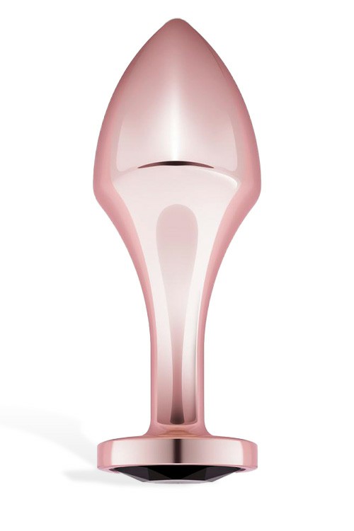 Nouveau 3.7″ Metal Butt Plug Anal Toys Rose Gold