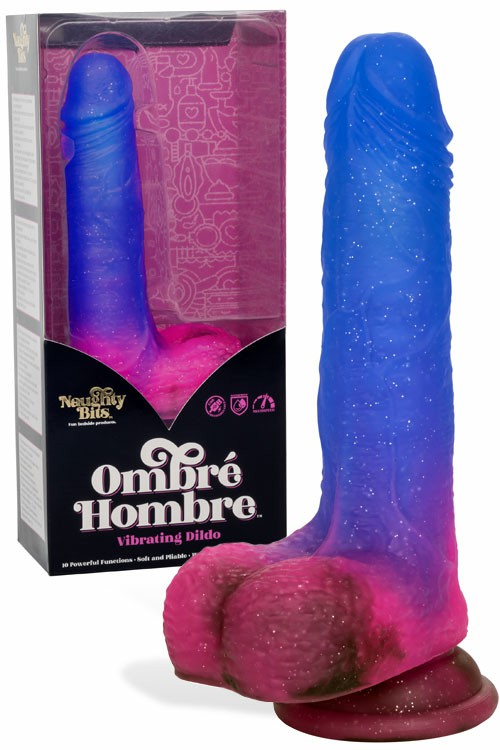 Ombré Hombre 7.5″ Vibrating Dildo Dildos Multi