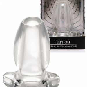 Peephole 3.25″ Hollow Butt Plug Anal Toys Clear