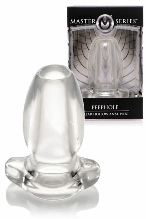 Peephole 3.25″ Hollow Butt Plug Anal Toys Clear