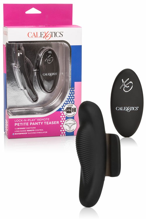 Petite Panty Teaser Remote Controlled 3.75″ Magnet Grip Silicone Panty Vibrator Vibrating Panties Black