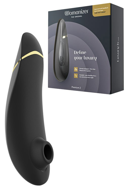 Premium 2 Pleasure Air 6.1″ Clitoral Stimulator Clitoral Vibrators Black