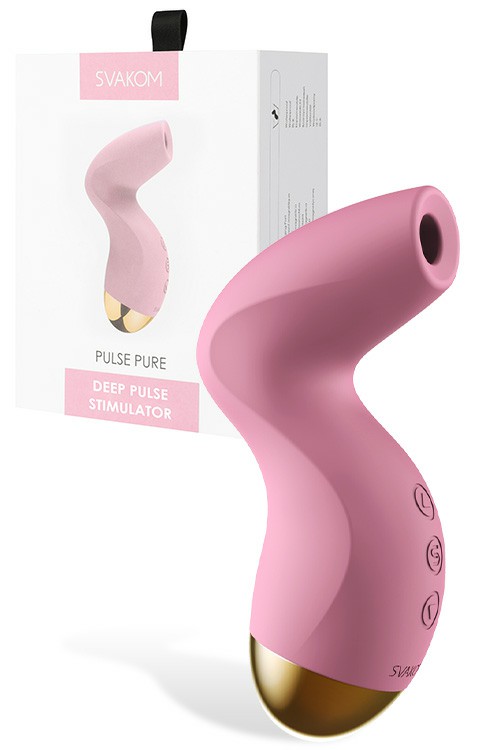 Pulse Pure 5.1″ Air Pulse Clitoral Stimulator Clitoral Vibrators Navy