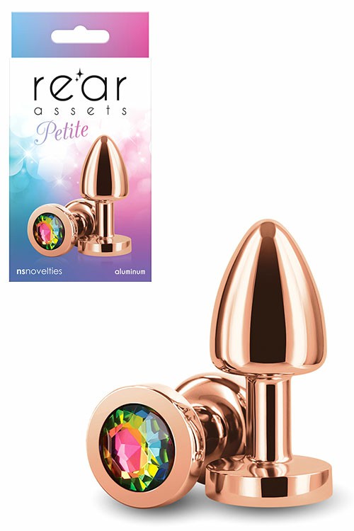 Rear Assets Petite 2.3″ Jewelled Butt Plug Anal Toys Gold