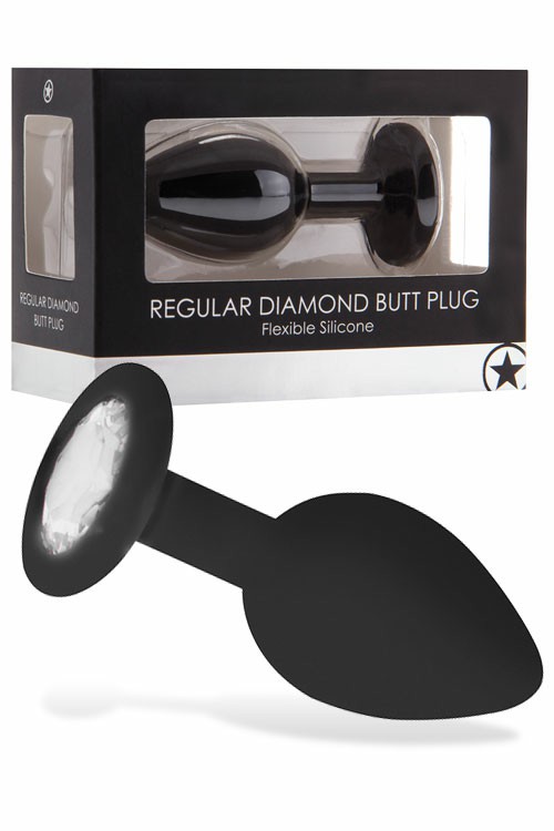 Regular Diamond Butt Plug Anal Toys Black