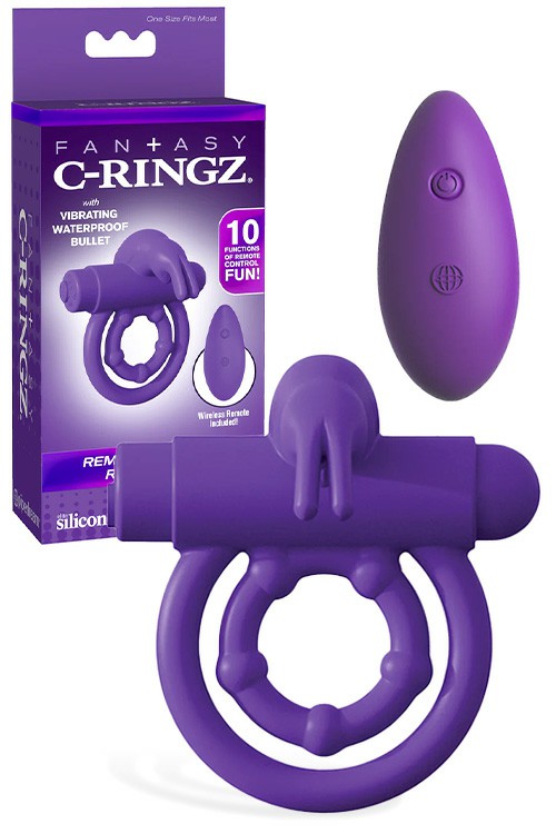 Remote Control Rabbit Cock Ring Couples Toys Purple