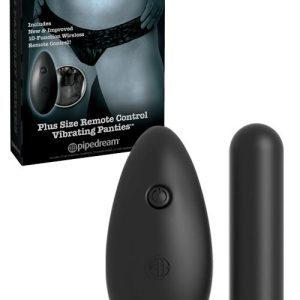 Remote Control Vibrating Panties (Plus Size) Vibrating Panties Black