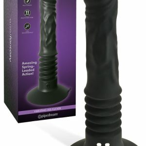 Responsive Thrusting Silicone Anal Vibrator Anal Stimulators Black