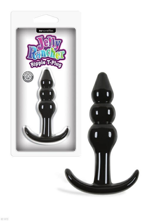 Ripple 4.25″ Tapered Anal Plug Anal Toys Black