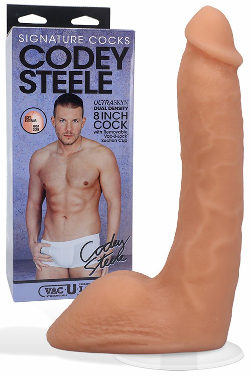 Signature Cocks Codey Steele 8″ Realistic Dildo With Suction Cup Dildos Flesh