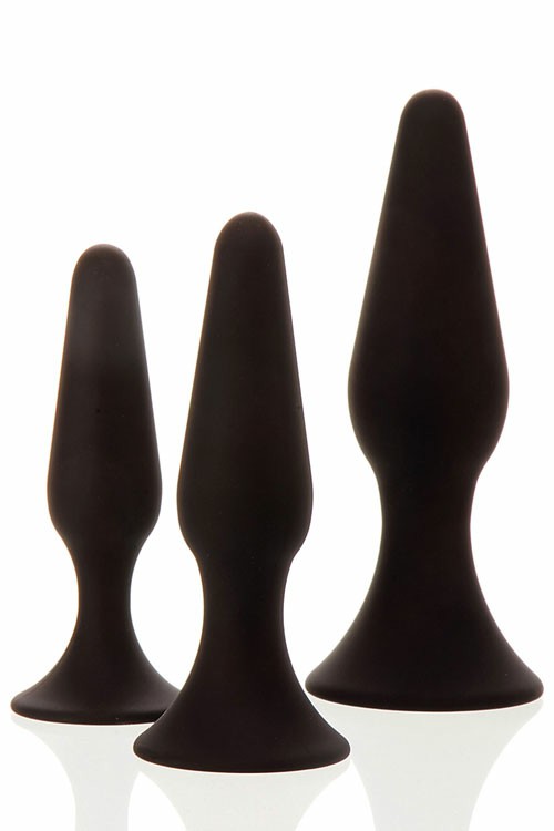 Silicone Anal Training Kit (3 Pce) Anal Toys Black