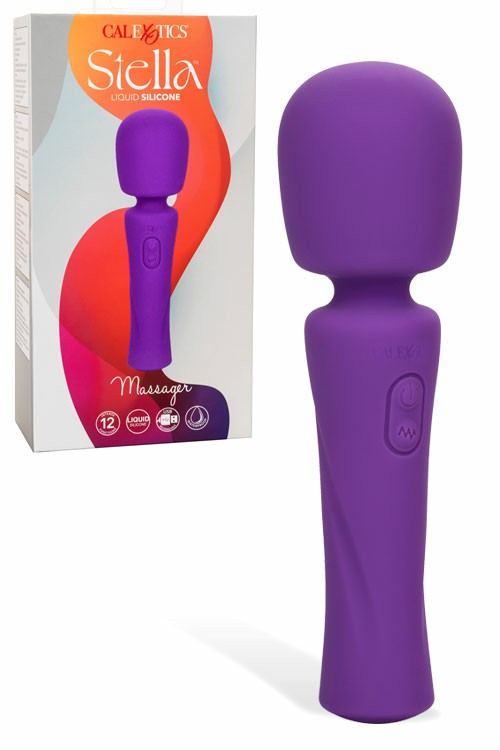 Stella 6.75″ Liquid Silicone Vibrating Massager Vibrators Purple