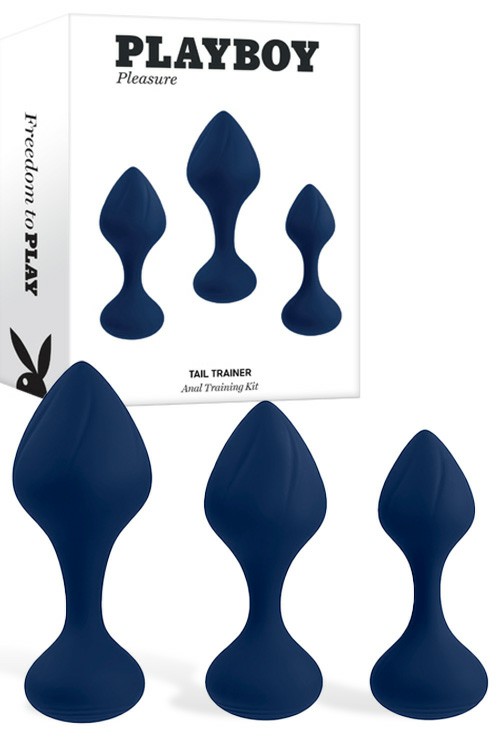 Tail Trainer 3 Piece Butt Plug Set Anal Toys Navy