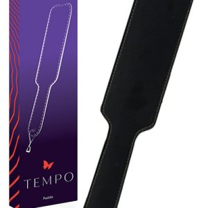 Tempo 12.7″ Vegan Leather Paddle Bondage Black