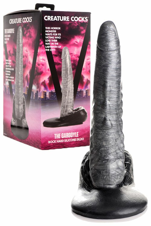 The Gargoyle 9.3″ Rock Hard Silicone Dildo Dildos Silver