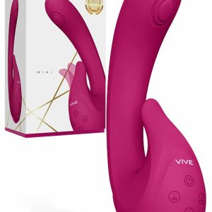 Toys Miki Rechargeable Thumping & Flickering Vibrator Rabbit Vibrators Pink