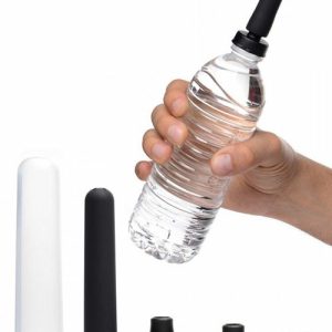 Travel Enema Water Bottle Adapter Set (5 Pce) Anal Toys Black