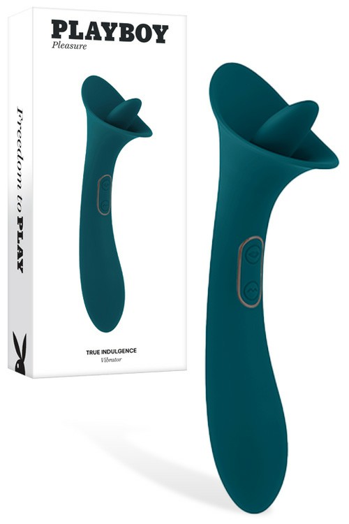 True Indulgence 8.4″ G Spot & Clitoral Vibrator G-Spot Vibrators Teal