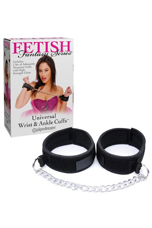 Universal Adjustable Wrist/Ankle Cuffs Bondage Black