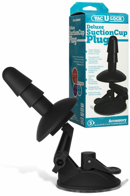 Vac U Lock Deluxe Suction Cup Plug Accessory Accessories Black