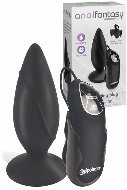 Vibrating 3.5″ Butt Plug With Remote Anal Toys Black