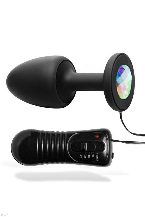 Vibrating 4.5″ Butt Plug With Remote Anal Toys Black