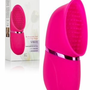 Vibrating 6″ Silicone Pussy Pump Clitoral Vibrators Pink