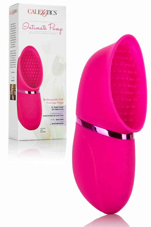 Vibrating 6″ Silicone Pussy Pump Clitoral Vibrators Pink