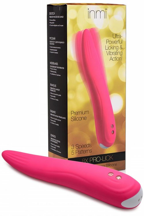 Vibrating & Licking 7.5″ Tongue Vibrator Clitoral Vibrators Pink