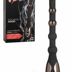 Volt Electro 9.25″ Vibrating Anal Beads Plus Electronic Stimulation Anal Balls & Beads Black