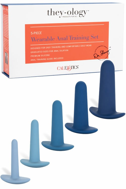 Wearable Silicone Anal Training Set (5 Pce) Anal Toys Blue