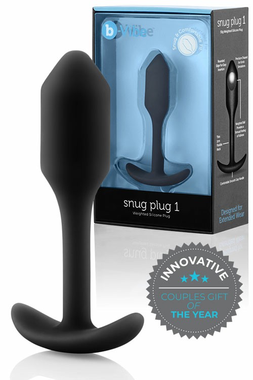 Weighted Silicone 3.4″ Snug Butt Plug 1 (55G) Anal Toys Black