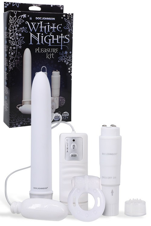 White Nights 4 Piece Pleasure Kit Couples Toys White