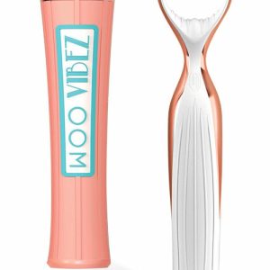 Woo Vibez 5.75″ Rose Gold Classic Vibrator With Heart Shaped Finger Loop Classic Vibrators Rose Gold