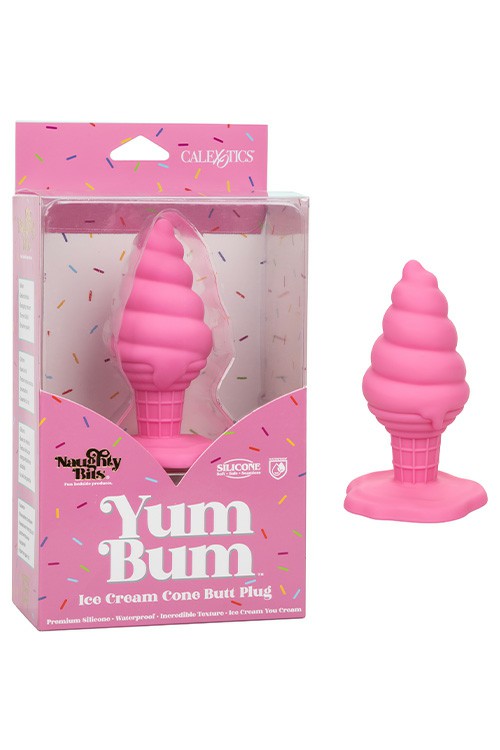 Yum Bum 3.75″ Ice Cream Cone Butt Plug Anal Toys Pink