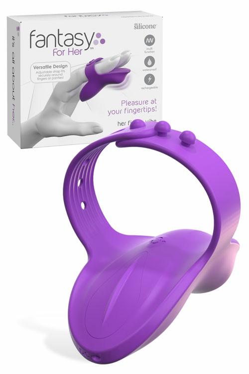 3″ Silicone Finger & Panty Vibrator Vibrating Panties Purple