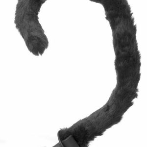 4″ Long Cat Tail Butt Plug Anal Toys Black