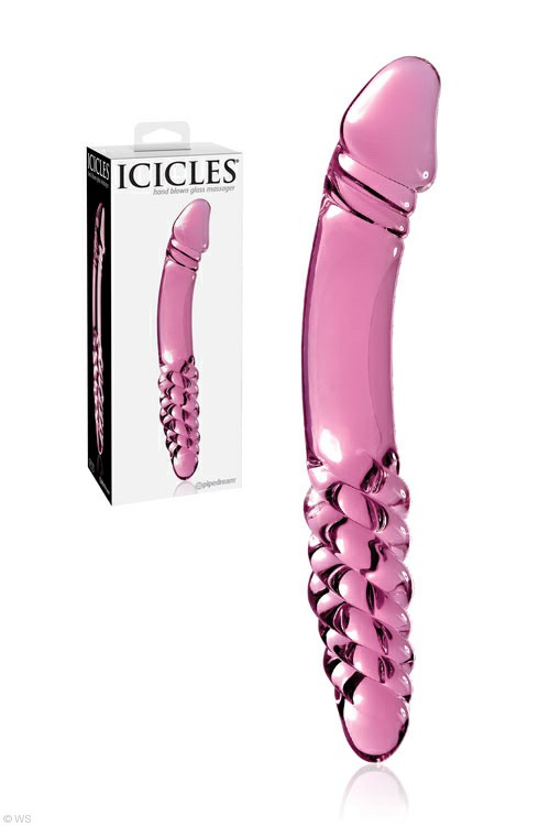 9″ Double Ended Glass Dong Dildos Pink