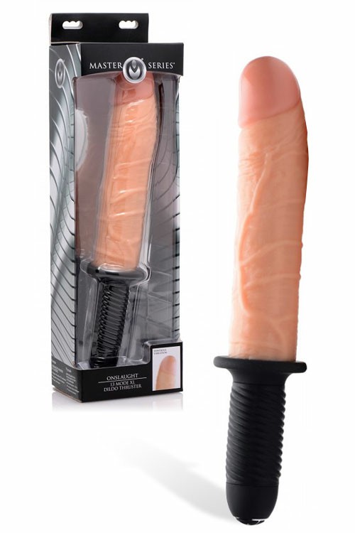 9″ Realistic Vibrating Dildo Thruster Realistic Vibrators Flesh