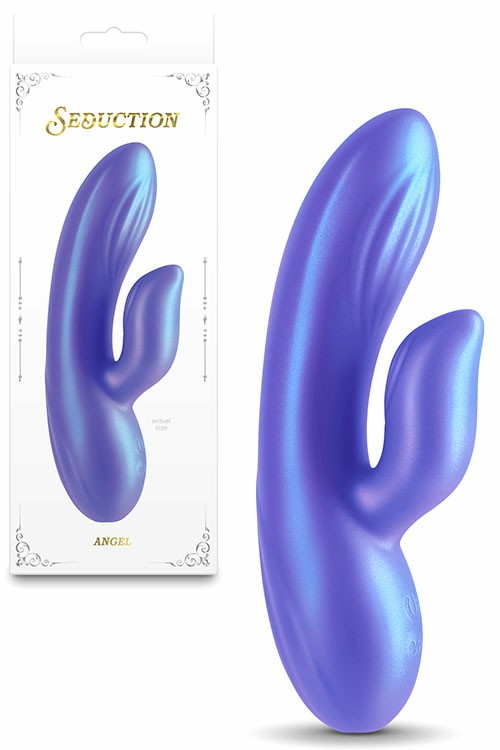 Angel 6.7″ Silicone Rabbit Vibrator Rabbit Vibrators Blue