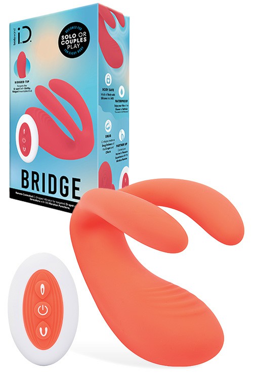 Bridge 3.54″ Remote Controlled Rabbit Vibrator Rabbit Vibrators Orange