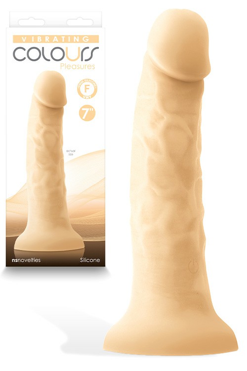 Colours Pleasures 7″ Vibrating Dildo Dildos White